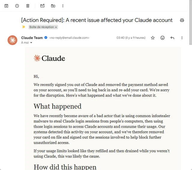 Anthropic предупредила пользователей Claude об утечке их данных для входа из‑за вредоносного ПО - 2